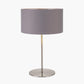 Elin Brushed Silver and Steel Grey Table Lamp