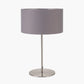 Elin Brushed Silver and Steel Grey Table Lamp