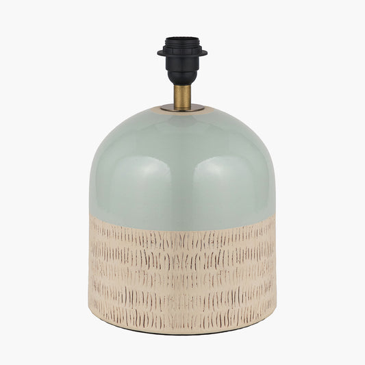 Lotta Duck Egg and Natural Stoneware Table Lamp Base