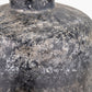 Vulcan Textured Volcanic Effect Grey Small Stoneware Table Lamp Base with Edward 30cm Natural Linen Cylinder Lampshade