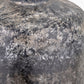 Vulcan Textured Volcanic Effect Grey Small Stoneware Table Lamp Base with Lino 25cm Grey Self Lined Linen Cylinder Lampshade