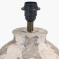 Lulia Antique Finish Stoneware Table Lamp Base with Edward 35cm Natural Linen Cylinder Lampshade