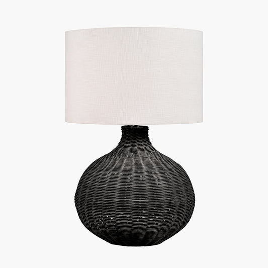 Allona Black Rattan Table Lamp