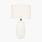 Erika White Vintage Textured Ceramic Table Lamp