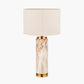 Carrara Natural Stone Effect Ceramic Tall Table Lamp