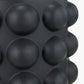 Serenity Black Bobbled Ceramic Large Table Lamp Base with Henry 40cm Tobacco Handloom Cylinder Lampshade