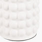 Sohan White Bobbled Ceramic Tall Table Lamp Base with Edward 40cm Pistachio Green Linen Cylinder Lampshade