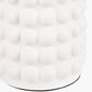 Sohan White Bobbled Ceramic Tall Table Lamp Base with Lino 40cm Grey Self Lined Linen Cylinder Lampshade