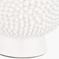 Wrenley Cream Ceramic Sea Urchin Table Lamp Base with Henry 35cm Taupe Handloom Cylinder Lampshade