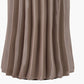 Devony Taupe Pleated Ceramic Table Lamp Base with Edward 35cm Natural Linen Cylinder Lampshade