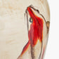 Emerayn Koi Natural Ceramic Table Lamp Base with Henry 40cm Tobacco Handloom Cylinder Lampshade