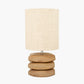 Amir Natural Mango Wood 3 Pebble Table Lamp
