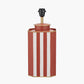 Raya Cinnamon and White Hand Painted Metal Table Lamp Base