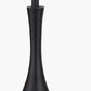 Llora Matt Black Metal Curved Table Lamp Base with Lars 35cm Black Ikat Patterned Cylinder Lampshade