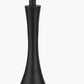 Llora Matt Black Metal Curved Table Lamp Base with Lars 35cm Ocean Blue Ikat Patterned Cylinder Lampshade