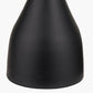 Llora Matt Black Metal Curved Table Lamp Base with Lars 35cm Ocean Blue Ikat Patterned Cylinder Lampshade