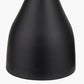 Llora Matt Black Metal Curved Table Lamp Base with Lars 35cm Ocean Blue Ikat Patterned Cylinder Lampshade