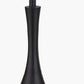 Llora Matt Black Metal Curved Table Lamp Base with Lars 35cm Racing Green Ikat Patterned Cylinder Lampshade