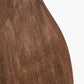 Corella Chocolate Brown Mango Wood Curved Table Lamp Base with Lino 40cm Cinnamon Self Lined Linen Cylinder Lampshade