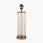 Ciara Clear Glass and Antique Brass Metal Table Lamp Base