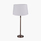 Piero Antique Bronze Metal Candlestick Table Lamp Base with Winston 35cm White Handloom Tapered Lampshade