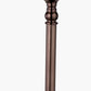 Piero Antique Bronze Metal Candlestick Table Lamp Base with Vienna 35cm Black Chevron Mushroom Pleat Lampshade