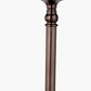 Piero Antique Bronze Metal Candlestick Table Lamp Base with Vienna 35cm Red Chevron Mushroom Pleat Lampshade