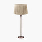 Piero Antique Bronze Metal Candlestick Table Lamp Base with Vienna 35cm Taupe Chevron Mushroom Pleat Lampshade