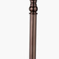 Piero Antique Bronze Metal Candlestick Table Lamp Base with Kamilah 35cm Red Chevron Patterned Mushroom Pleat Tapered Lamp Shade