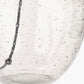 Elysia Bubble Glass and Silver Metal Curved Table Lamp Base with Edward 40cm Pistachio Green Linen Cylinder Lampshade