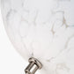 Aurora Speckled White Glass Spherical Table Lamp
