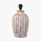 Ambrosia Natural Grooved Stoneware Table Lamp Base