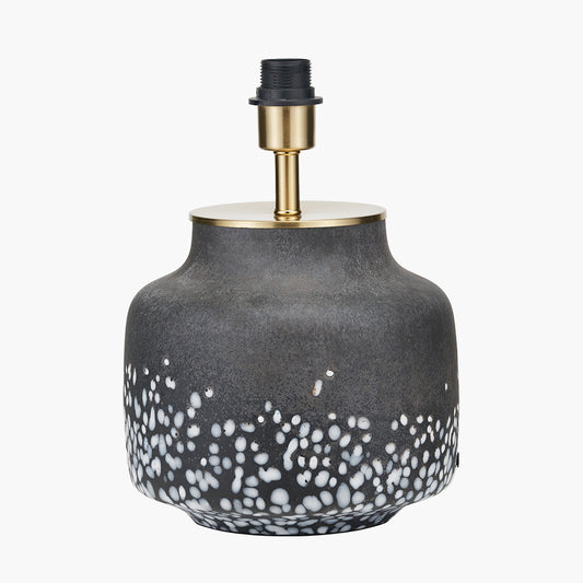 Etna Black and White Glass Table Lamp Base