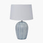 Cannes Blue and White Stripe Ceramic Table Lamp