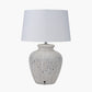 Kalli White and Grey Flecked Ceramic Table Lamp