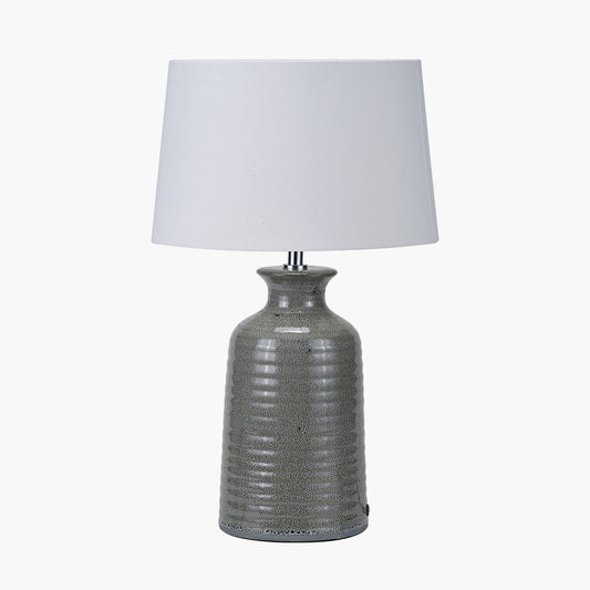Helka Smokey Green Reactive Glaze Table Lamp