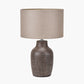 Kai Earth Coloured Textured Tall Ceramic Table Lamp