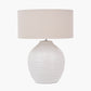 Linnea White Grooved Ceramic Table Lamp