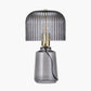 Zandra Grey Ribbed Glass Table Lamp