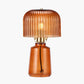 Zandra Orange Ribbed Glass Table Lamp