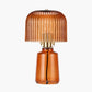 Zandra Orange Ribbed Glass Table Lamp