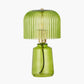 Zandra Spring Green Ribbed Glass Table Lamp