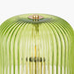 Zandra Spring Green Ribbed Glass Table Lamp