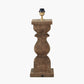 Kavya Antique Brown Turned Wood Table Lamp Base