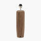 Inaya Natural Tapered Large Wood Table Lamp Base with Milos 40cm Natural Linen Tapered Lampshade