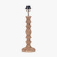 Ayra Natural Modernist Turned Wood Table Lamp Base