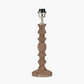 Ayra Natural Modernist Turned Wood Table Lamp Base