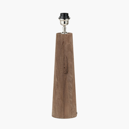 Esha Natural Conical Wood Table Lamp Base