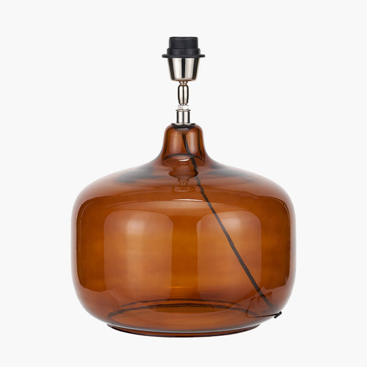 Corby Amber Glass Table Lamp Base