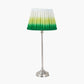 Auden Silver Metal Stick Table Lamp Base with Savoie 10 Pleated Shade Emerald